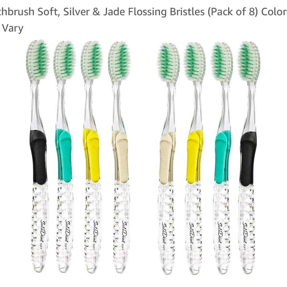 Silver and Jade Toothbrush Set